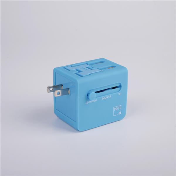 J06 Multi-function conversion plug with USB blue portable adapter
