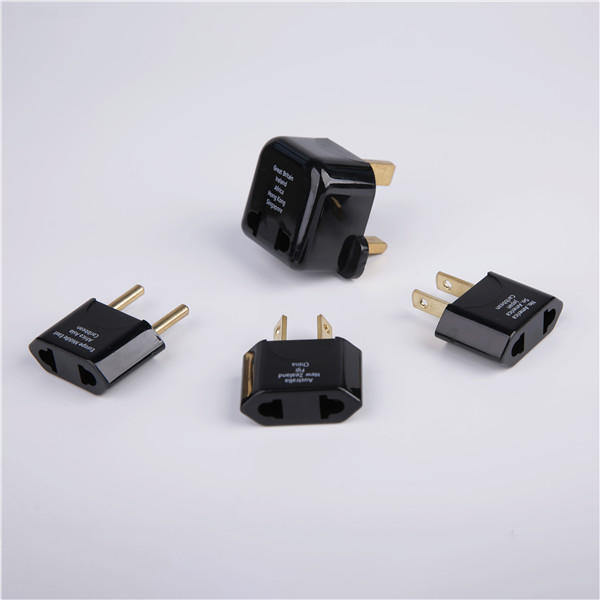 ZC12B Adapter sets black two-pin power conversion plug