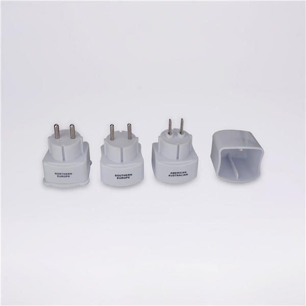 ZC11A Adapter sets three sets of power conversion plugs with two round feet and flat feet